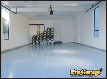 Garage Floor After the Pro Garage Floor Covering.
